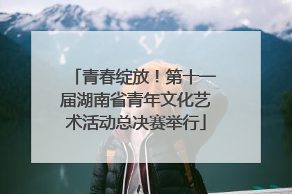 青春绽放！第十一届湖南省青年文化艺术活动总决赛举行