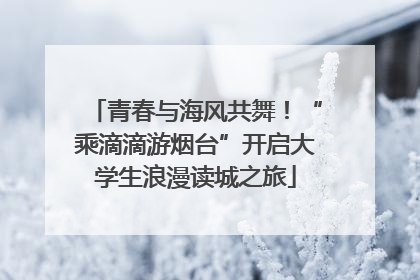青春与海风共舞！“乘滴滴游烟台”开启大学生浪漫读城之旅