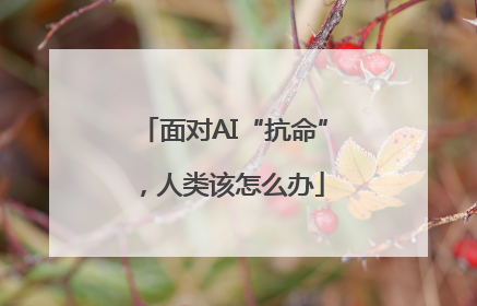 面对AI“抗命”，人类该怎么办