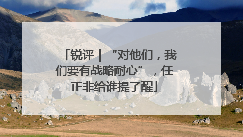 锐评｜“对他们，我们要有战略耐心”，任正非给谁提了醒