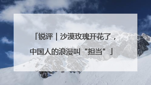 锐评｜沙漠玫瑰开花了，中国人的浪漫叫“担当”
