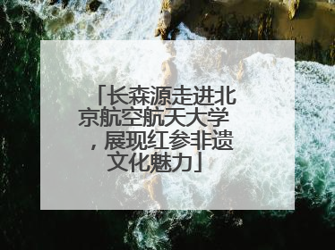 长森源走进北京航空航天大学，展现红参非遗文化魅力
