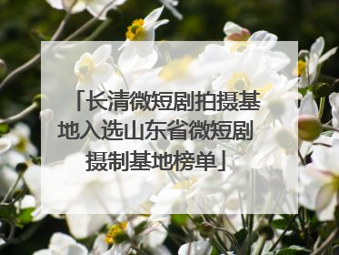 长清微短剧拍摄基地入选山东省微短剧摄制基地榜单