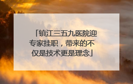 镇江三五九医院迎专家挂职，带来的不仅是技术更是理念