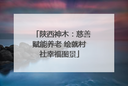 陕西神木：慈善赋能养老 绘就村社幸福图景