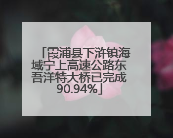 霞浦县下浒镇海域宁上高速公路东吾洋特大桥已完成90.94%