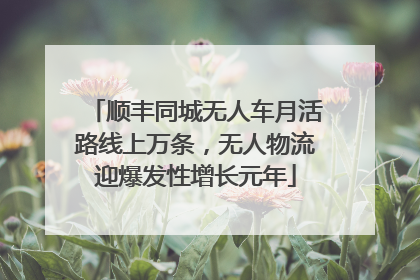 顺丰同城无人车月活路线上万条，无人物流迎爆发性增长元年