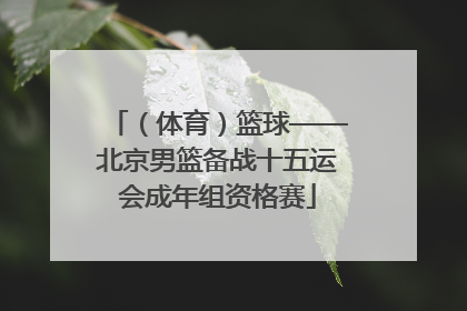 （体育）篮球——北京男篮备战十五运会成年组资格赛