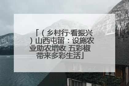 （乡村行·看振兴）山西屯留：设施农业助农增收 五彩椒带来多彩生活