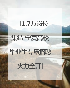 1.7万岗位集结 宁夏高校毕业生专场招聘火力全开