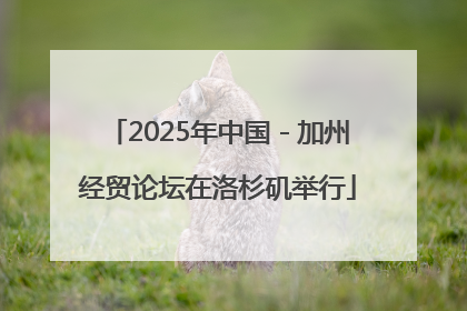 2025年中国－加州经贸论坛在洛杉矶举行