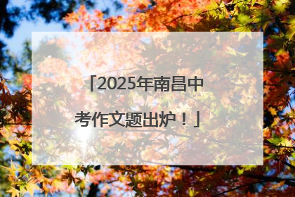 2025年南昌中考作文题出炉！