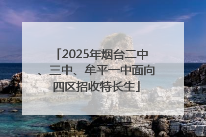 2025年烟台二中、三中、牟平一中面向四区招收特长生
