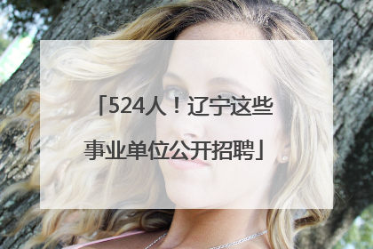 524人！辽宁这些事业单位公开招聘