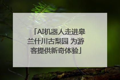 AI机器人走进皋兰什川古梨园 为游客提供新奇体验
