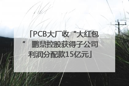 PCB大厂收“大红包” 鹏鼎控股获得子公司利润分配款15亿元